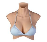 CRRCLSY Silicone Réaliste Formes Faux Seins Mammaire en Artificiel Poitrines de Silicone pour Prothèse de Mastectomie Travesti, Drag Queen, Transgenres(Brun, B-Cup Remplissage en Silicone)