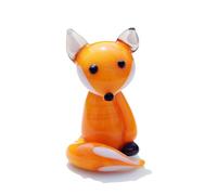 Crrezhai Renard en verre soufflé à la main animaux en cristal coloré : statue artisanale faite à la main, figurines décoratives de collection, ornements, cadeau