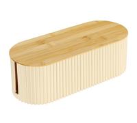 CRROEL Boîte de rangement pour câbles avec couvercle en bambou, boîte de rangement pour câbles pour cacher les multiprises et les cordons électriques des téléviseurs, ordinateurs et bureaux 32,5 x 13