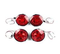 CRRYUQWWM Pour Chevrolet Pour Corvette C6 2005-2013 Ensembles De Feux Arrière 2DR 4 Pièces Lentille Rouge Feu Stop Arrière LED Lampe De Signalisation