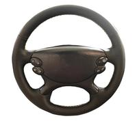 CRRYUQWWM pour Mercedes pour Benz Classe E W211 E230 E350 E280 Classe CLS CLS 350 500 G AMG SL CLK Housse De Volant De Voiture en Cuir(Black Gray Thread)