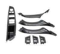 CRRYUQWWM Pour Série 5 F10 F11 F18 523 525 LHD RHD Porte Intérieure Voiture Ensemble De Garniture Couvercle Commutateur Fenêtre Poignée En Fibre Carbone (LHD 7PCS Set)