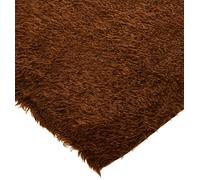 CRS Fur Fabrics bouclés Nounours Fausse Fourrure Tissu Matériau - Malt Marron