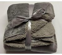 CRS Fur Fabrics Couverture, Gris, 140cm x 180cm