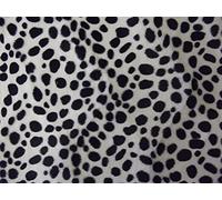 CRS Fur Fabrics Dalmatien, Tissu en Fausse Fourrure de Poney Velboa, 1 m - 150 cm x 100 cm, Polyester, 1Mtr-150cmx100cm