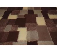 CRS Fur Fabrics Literie vétérinaire antidérapante Professionnelle pour Chien ou Chiot Patchwork Marron 1 m x 150 cm x 100 cm