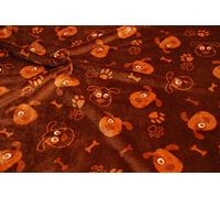 CRS Fur Fabrics Luxe Double Face Supersoft Cuddlesoft Tissu Polaire Matériau - Doggy Marron