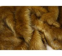 CRS Fur Fabrics Super Luxe Fausse Fourrure Tissu Matériau - à Poil Long Automne Doré