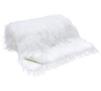 CRS Fur Fabrics Tissu en Fausse Fourrure à Poils Longs, Acrylique, Blanc, 1Mtr - 150cm x 100cm