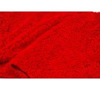 CRS Fur Fabrics Tissu en Fausse Fourrure bouclée - Rouge Vif, 1 m - 150 cm x 100 cm