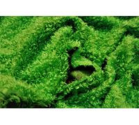 CRS Fur Fabrics Tissu en Fausse Fourrure bouclée Vert Citron 1 m - 150 cm x 100 cm
