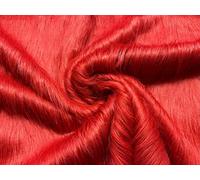 CRS Fur Fabrics Tissu en Fausse Fourrure de Luxe - Extra Long - Rouge Brume - 1 m - 150 cm x 100 cm
