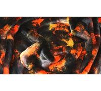 CRS Fur Fabrics Tissu en Fausse Fourrure de Luxe - Orange Fantasy, 1 m, 150 cm x 100 cm
