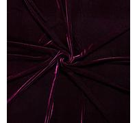 CRS Fur Fabrics Tissu en velours brillant extensible de luxe-Bordeaux-1 mètre-150 x 100 cm, 1MTR 150x100cm