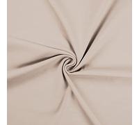 CRS Fur Fabrics Tissu Extensible en Jersey de Coton et élasthanne-Écru, 1 m-160 cm x 100 cm, Ecru, 1Mtr 160cm x 100cm