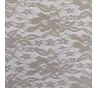 CRS Fur Fabrics Tissu Fiona en dentelle florale-Sable-1 m-140 cm x 100 cm, Polyester, 1Mtr-140cm x 100cm