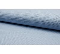 CRS Fur Fabrics Tissu piqué nid d'abeille 100% Coton gaufré - Bleu poudré - 150 cm x 100 cm