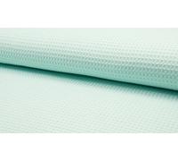 CRS Fur Fabrics Tissu piqué nid d'abeille 100% Coton gaufré - Menthe - 150 cm x 100 cm