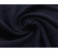 CRS Fur Fabrics Tissu polaire imitation peau de mouton Sherpa Bleu marine 1 m, Polyester, 1Mtr 150cm x 100cm