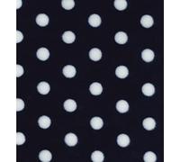 CRS Fur Fabrics Tissu Polaire imprimé à Pois Bleu Marine 1 m 150 cm x 100 cm, Polyester, Multicolore, 1Mtr 150cmx100cm