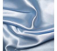 CRS Fur Fabrics Tissu satiné soyeux pour mariée Bleu pâle 100 cm x 150 cm, Polyester, 1Mtr 100cm x 150cm