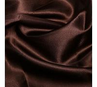 CRS Fur Fabrics Tissu satiné soyeux pour mariée Marron 1 m 100 cm x 150 cm, Polyester, 1Mtr 100cm x 150cm