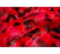 CRS Vendor Ltd Tissu Imitation Fourrure à Poils Longs Rose/Noir