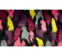 CRS Vendor LTD. Tissu Imitation Fourrure de Luxe Noir Rose Rouge Jaune Gris