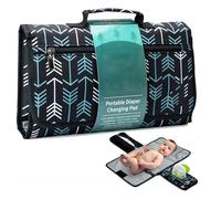 CRSUSUKJ Matelas à Langer Pliable pour Bébé Tapis à Langer Portable avec Pochette de Change Ensemble de Sac a Langer de Voyage Amovible et Etanche,Poches en Tissu Mesh et à Fermeture Éclair .