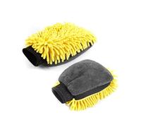 CRTATE 2 Pièces Gant Lavage Voiture, pour Ford Mondeo Fusion Mustang Explorer EcoSport Gant de Lavage Microfibre Entretient Voiture Anti-Rayure Gants de Nettoyage pour Ménage,B