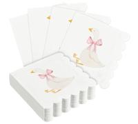 Crtiin Lot de 50 serviettes en papier Silly Oie, nœud rose, 3 plis, 12,7 x | One Silly Goose Serviettes de cocktail jetables avec bords festonnés pour 1er anniversaire, fête prénatale, dîner