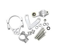 CRTQNS Accessoires Moto pour Ducati 848 2008 2009 2010 Kit De Montage De Stabilisateur De Direction en Aluminium CNC pour Amortisseur Réglable De Moto Pièces Rechange(Bracket-Sliver)