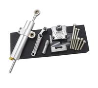 CRTQNS Accessoires Moto pour Kawasaki EX250 pour Ninja 250 2008 2009 2010 2011 2012 Kit De Montage De Support en Aluminium pour Amortisseur De Direction Réglable pour Moto Pièces Rechange(Set 4)