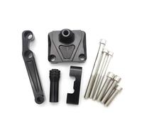CRTQNS Accessoires Moto pour Kawasaki pour Ninja 250R EX250 EX250 2008 2009 2010 2011 2012 Kit De Montage De Support D'amortisseur De Direction CNC pour Moto Pièces Rechange(Bracket-Black)