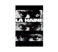crttrs Affiche pour Film Noir et Blanc La Haine Affiche Toile Affiche Mur Art Décor Impression Photo Peinture pour Salon Chambre Décoration Sans Cadre 30x45cm