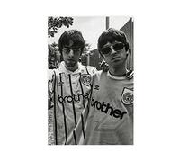 crttrs Poster vintage sur toile Oasis, noir et blanc, Man City, décoration de chambre à coucher, paysage sportif, bureau, chambre, cadeau, sans cadre, 30 x 45 cm