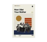 crttrs The Sitcom Impression sur toile « How I Met Your Mother » - Décoration murale pour salon, chambre à coucher - Style sans cadre - 30 x 45 cm