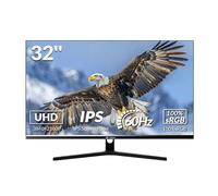 CRUA 32 inch Ecran PC Gamer 4K,Gaming Monitor UHD (3840 x 2160) PC Screen - VA 1ms GtG 60HzHZ, Display HDRTM 400, DCI-P3 98%, AMD FreeSync, Tilt, Height Adjustable, Portrait Mode