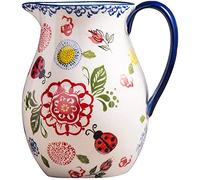 Cruche D'eau 1500 Ml Pot De Fleur De Jardin En Céramique Peint À La Main À L'intérieur Convient Pour Servir De L'eau Froide, Du Café, Du Lait Et Du Jus