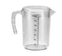 Cruche d'Eau avec Couvercle | Pichet Transparent 2,5 Litres avec Marques de Mesure pour Boissons Chaudes et Froides - Distributeur de Liquide pour Stockage de Café Lait Cuisine Réfrigérateur,Récipient