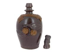 Cruchon en grès Poterie Turgis - Bouteille traditionnelle normande - Produits-Normandie (75 cl)