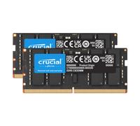 Crucial CT2K32G64C52CS5, 64 Go, 2 x 32 Go, DDR5, 262-pin SO-DIMM, Noir