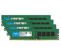 Crucial CT4K16G4DFD824A 64Go Kit (16Gox4) (DDR4, 2400 MT/s, PC4-19200, DR x8, DIMM, 288-Pin) Mémoire
