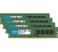 Crucial CT4K16G4DFD8266 64Go Kit (16Gox4) (DDR4, 2666 MT/s, PC4-21300, DR x8, DIMM, 288-Pin) Mémoire