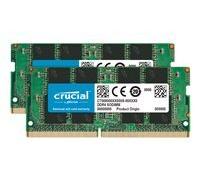 - DDR4 - kit - 32 Go: 2 x 16 Go - SO DIMM 260 broches - 3200 MHz / PC4-25600 - CL22 - 1.2 V - mémoire sans tampon - non ECC