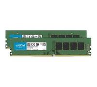Crucial - DDR4 - kit - 64 Go: 2 x 32 Go - DIMM 288 broches - 2666 MHz / PC4-21300 - CL19 - 1.2 V - mémoire sans tampon - non ECC G