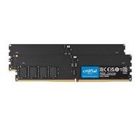 Crucial - DDR5 - module - 64 Go: 2 x 32 Go - DIMM 288 broches - 3200 MHz / PC5-51200 - CL52 - 1.1 V - mémoire non tamponnée chronométrée - on-die ECC - noir G