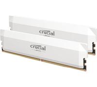 CRUCIAL Mémoire RAM DDR5 PRO - Overclocking Edition - Kit 64GB (2 x 32GO) - 6000 MT/s - CL40 - UDIMM - Blanc
