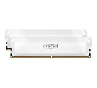 CRUCIAL Mémoire RAM DDR5 PRO - Overclocking Edition - Kit 64GB (2 x 32GO) - 6400 MT/s - CL40 - UDIMM - Blanc