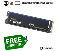 Crucial P510 1TB-2TB Dissipateur thermique Gen5 NVMe SSD 11,000 MB/s TLC NAND...